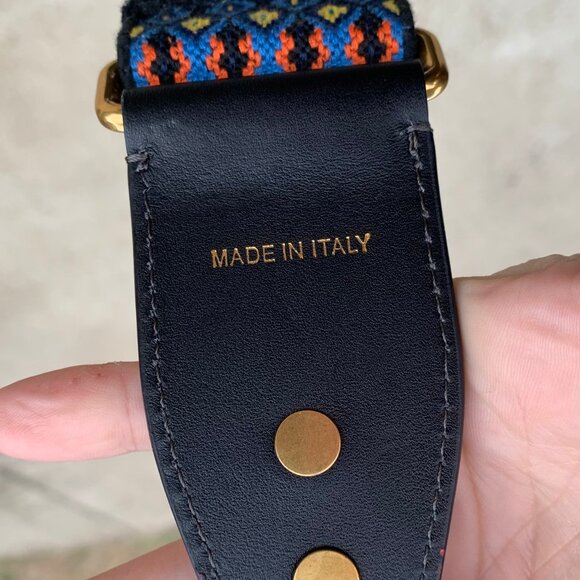 Christian Dior Embroidered Studded Canvas Black Shoulder Strap for Bag - Picture 3 of 8